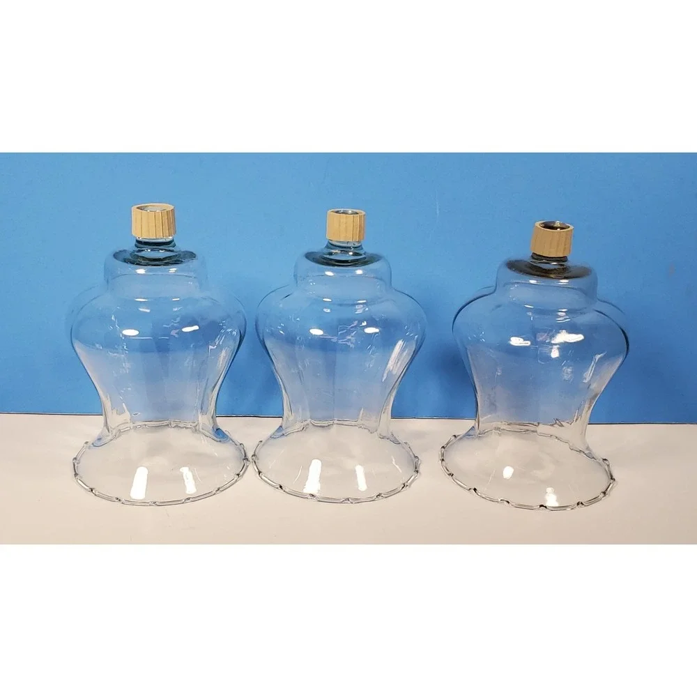 Votive‎ Cups Optic Clear Glass Peg Candle Home Interiors Homco Qty 3